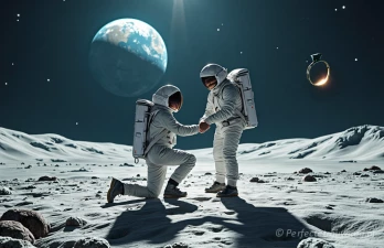 Een origineel aanzoek op de maan