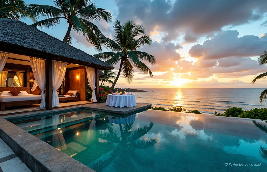 Een resort op Bali voor huwelijksreizen en romantische settings